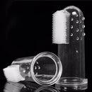 Escova de silicone ferramenta pasta de dente cães macio pet dedo escova de dentes higiene dental para cães médios