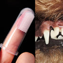 Escova de silicone ferramenta pasta de dente cães macio pet dedo escova de dentes higiene dental para cães médios