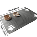 Tapete de alimentação para animais de estimação, absorvente para comida e tigela de água, com suporte de borracha à prova d'água, tapete de água de secagem rápida para cães e gatos