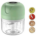 Mini Processador Elétrico de Alimentos Portátil com 3 lâminas de aço inox USB 250 ml Bivolt