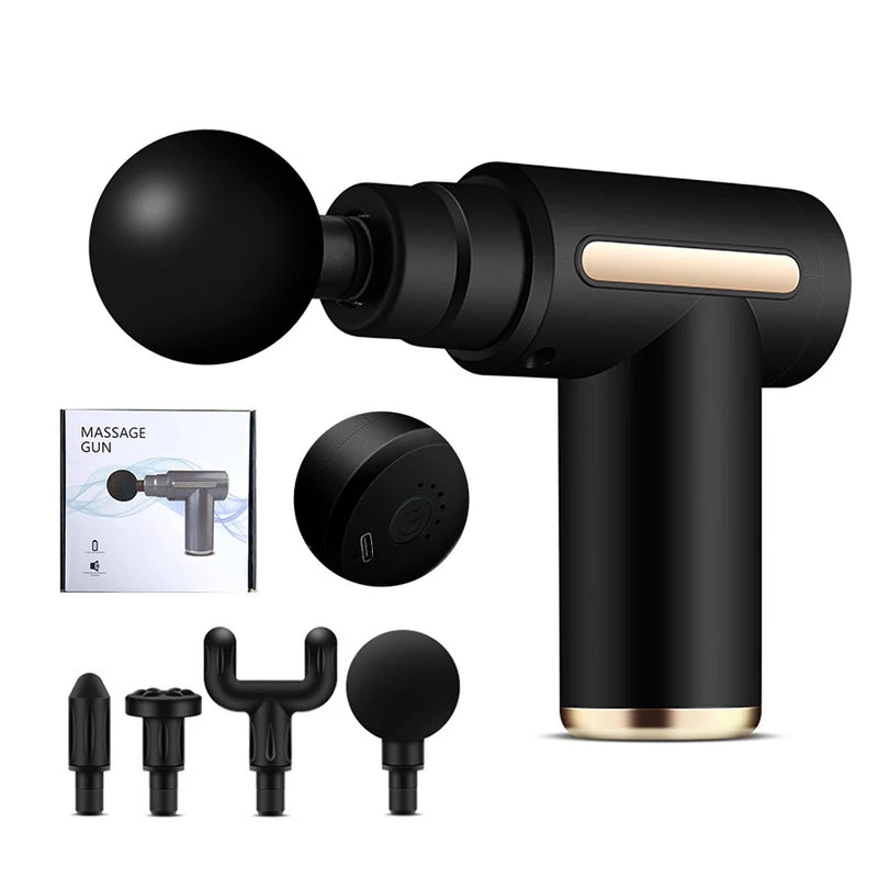 Massageador Corporal Portátil – Pistola de Massagem com 6 Velocidades