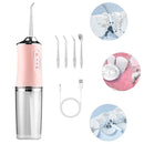 Irrigador Bucal Eletrico Oral Limpeza Profunda Higienizador Bocal A Jato Portatil Recarregável USB