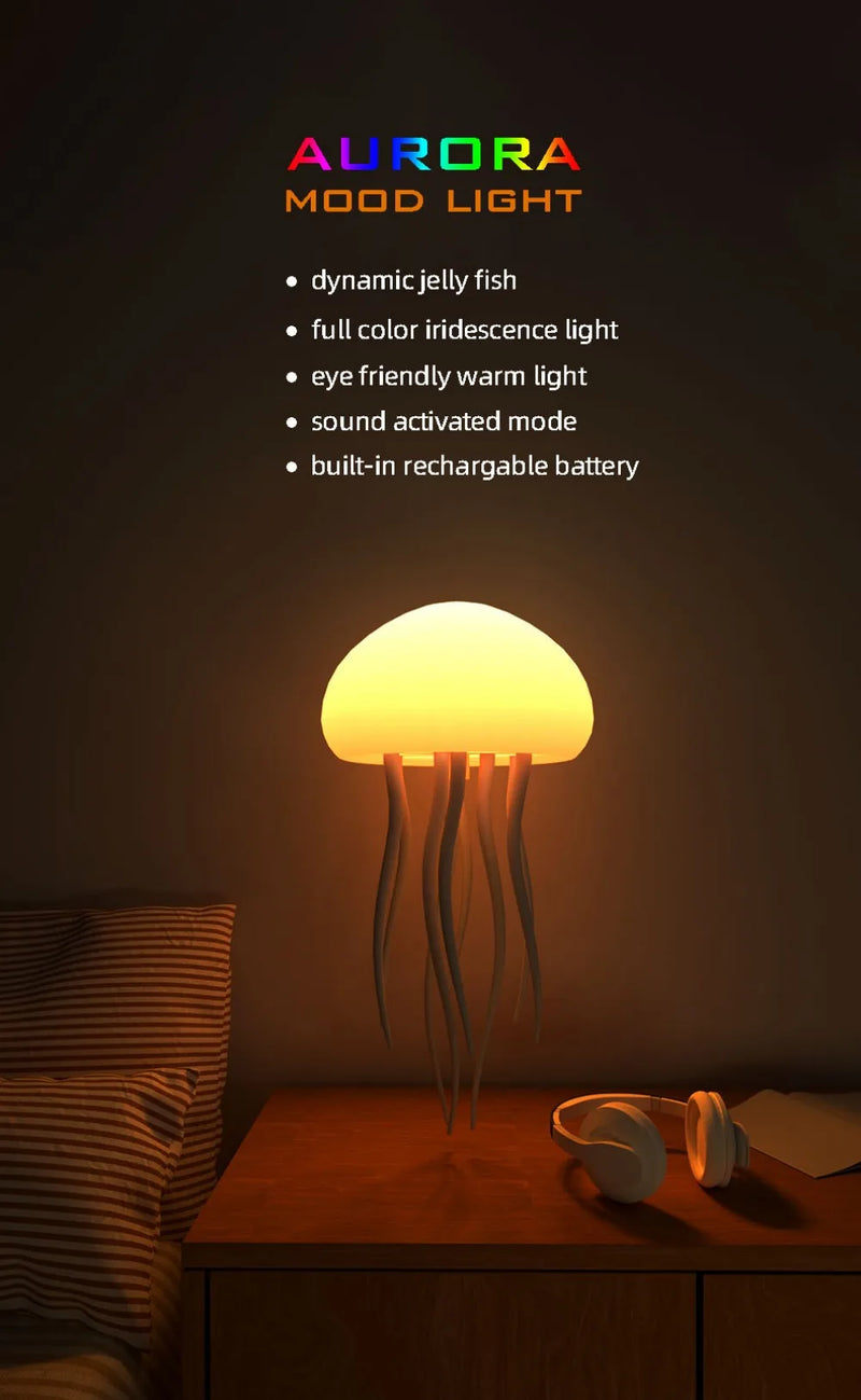 Luminária Noturna Jellyfish – Atmosfera Mágica com Estilo e Função