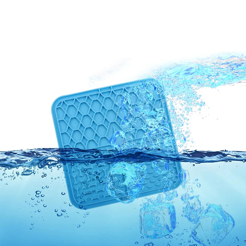 Silicone Lick Mat para Pet, Slow Food Plate, Dog Bathing Distração Otário, Treinamento Alimentador Suprimentos