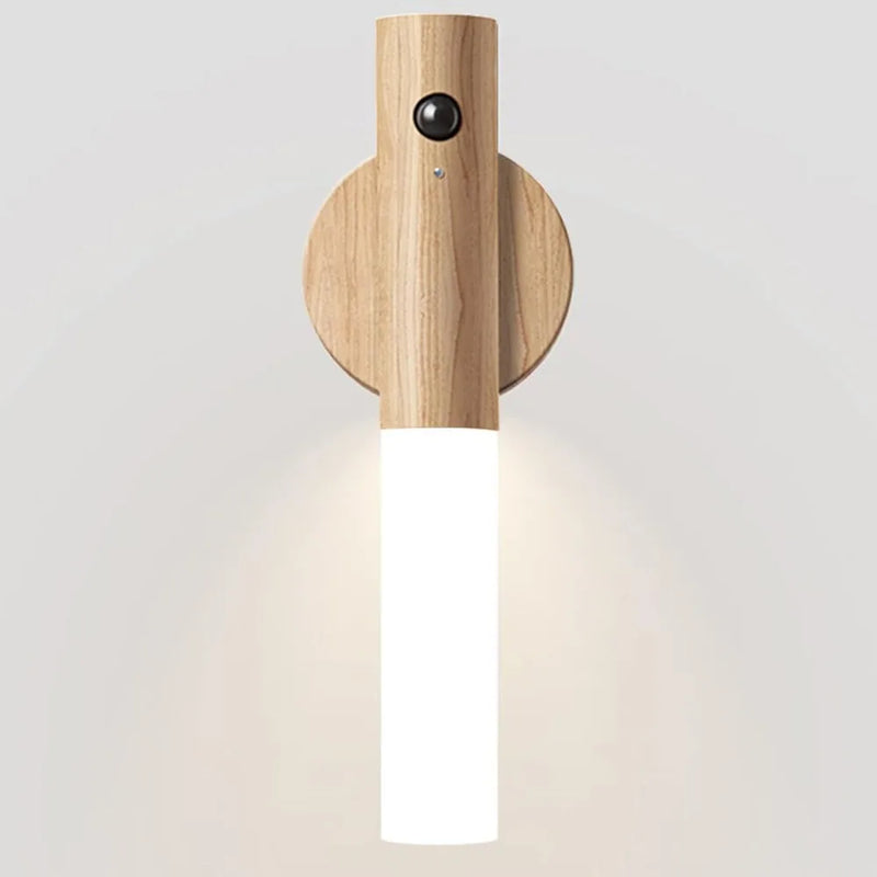 Luminária Noturna com Sensor de Movimento - Arandelas magnéticas, iluminação de parede de madeira para casa