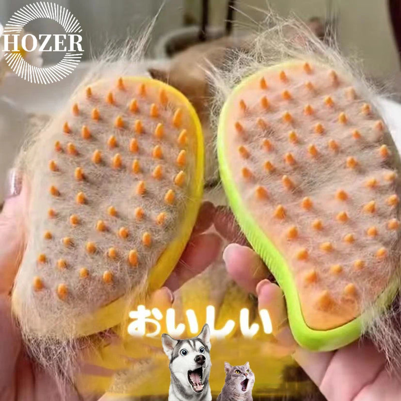 Escova Vapor - Cães e Gatos - Pulverizador elétrico para massagem, ferramenta de limpeza de animais de estimação, 3 em 1