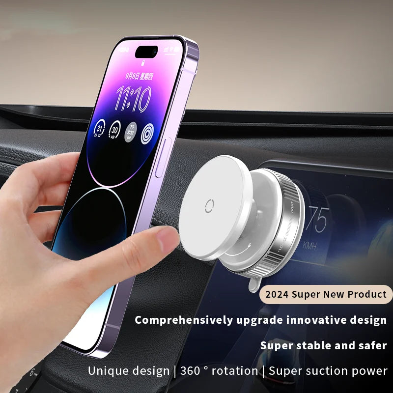Suporte Magnético 360 para Celular - Carro, Adsorção de vácuo - Super forte - iPhone 12-16