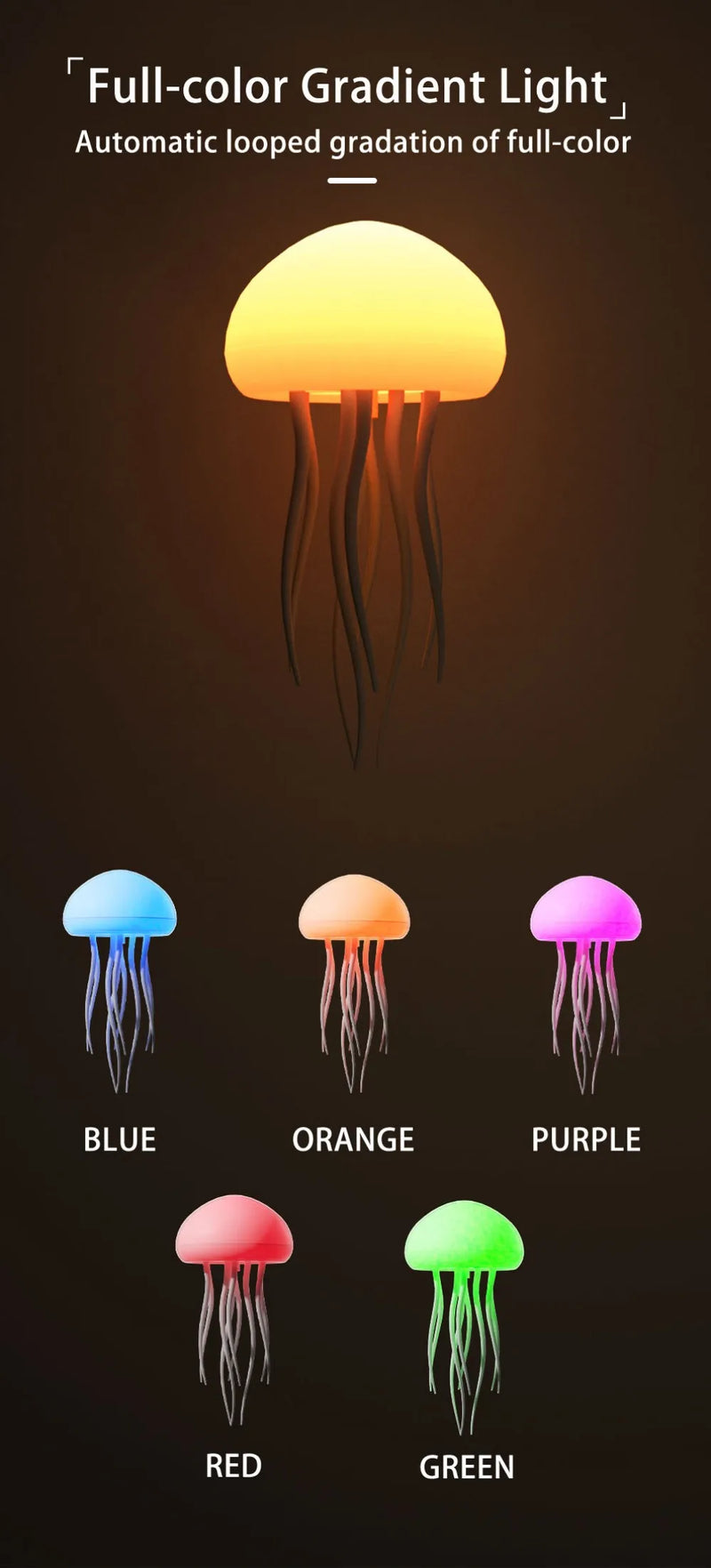 Luminária Noturna Jellyfish – Atmosfera Mágica com Estilo e Função