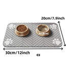 Tapete de alimentação para animais de estimação, absorvente para comida e tigela de água, com suporte de borracha à prova d'água, tapete de água de secagem rápida para cães e gatos