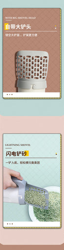 Cat Litter Pá com Sacos de Resíduos - Limpa Fácil - Ferramenta de limpeza de caixas portáteis