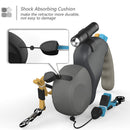 Coleira Guia Dupla Para Cães com Lanterna - Retrátil, ajustável, cinto e rotação